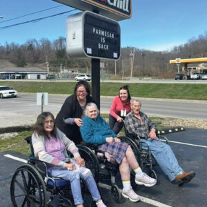 Salyersville Nursing and Rehab residents and staff pictured outside Dairy Queen